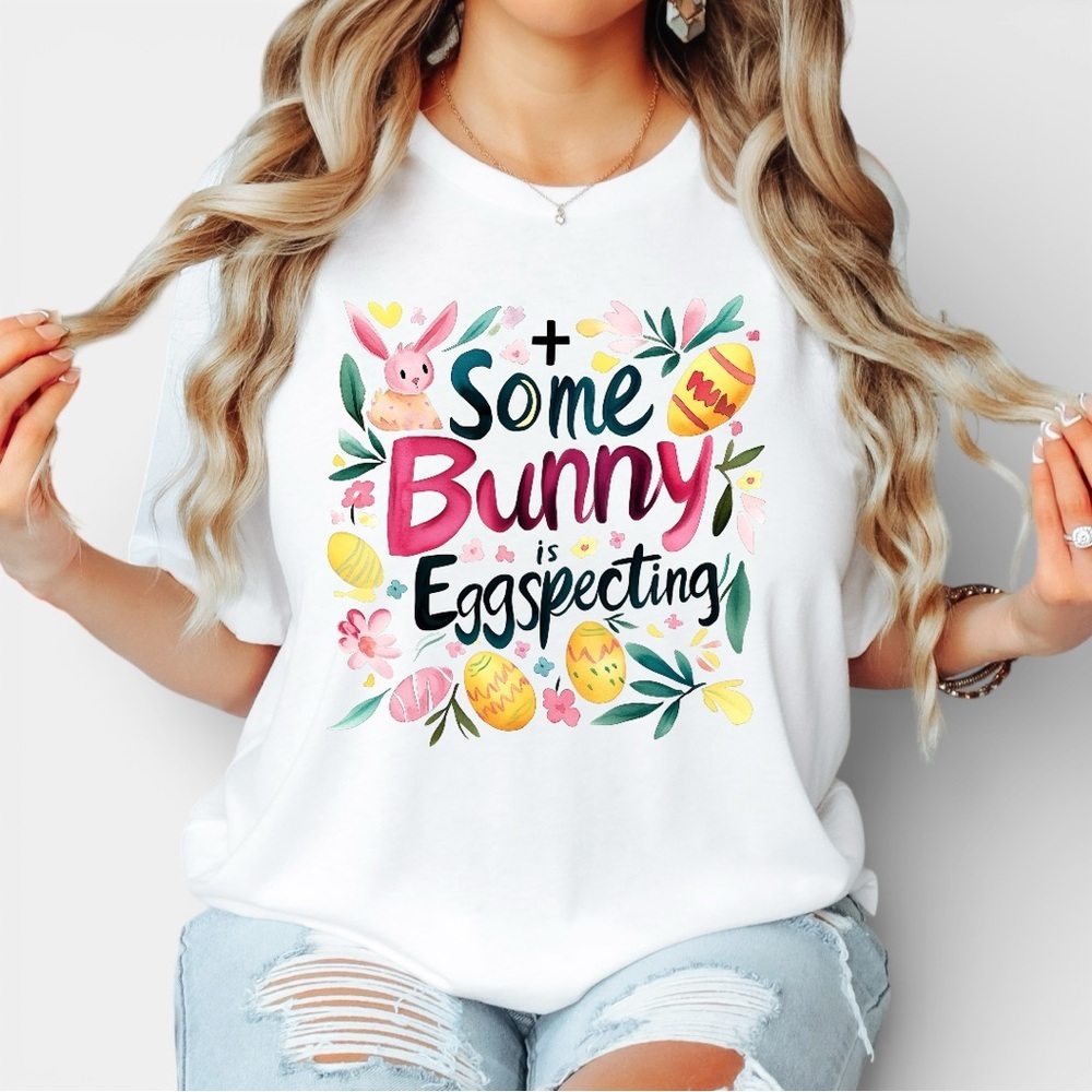 Easter Pregnancy Graphic Tee Christian Spring Bunny Shirt Maternity